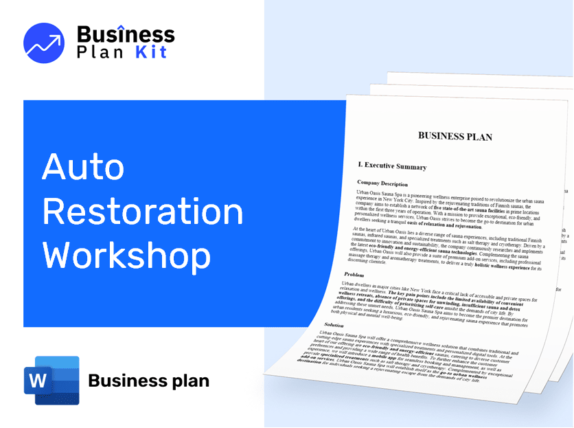 Auto Restoration Workshop Business Plan Example