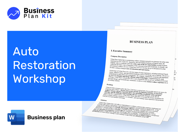 Auto Restoration Workshop Business Plan Example