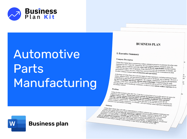 Automotive Parts Manufacturing Business Plan Example