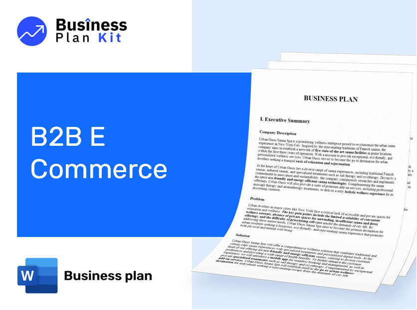 B2B E Commerce Business Plan Example