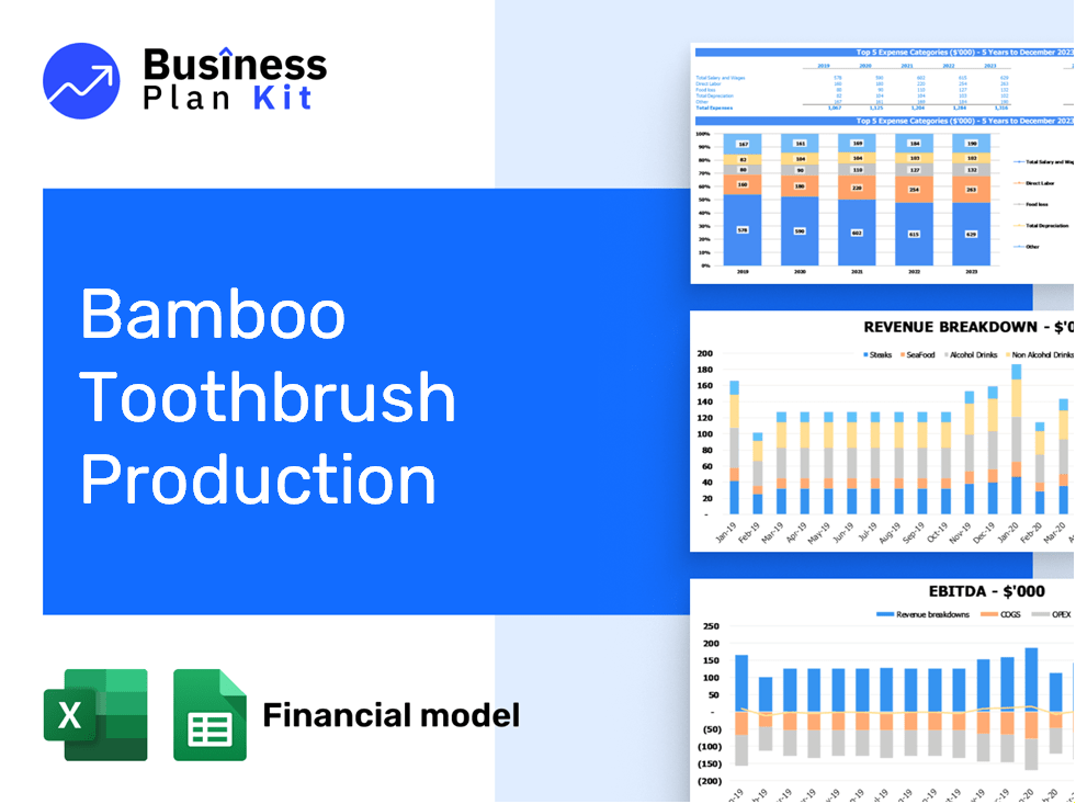 Bamboo Toothbrush Production Financial Model Example