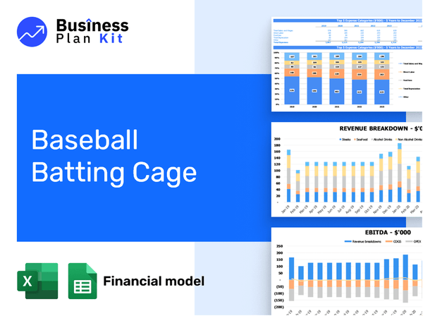 Baseball Batting Cage Financial Model Example