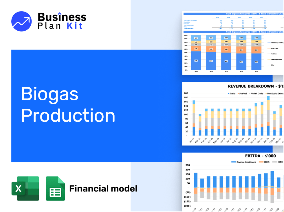 Biogas Production Financial Model Example
