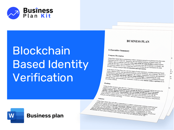 Blockchain Based Identity Verification Business Plan Example