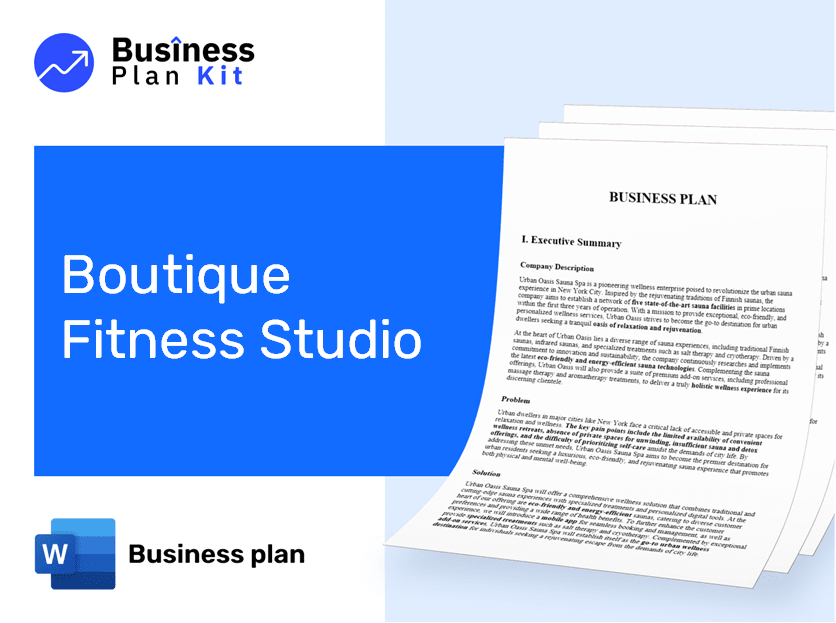 Boutique Fitness Studio Business Plan Example
