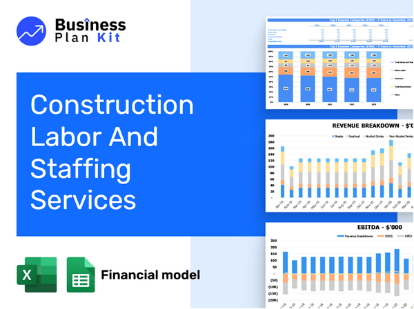 Construction Labor And Staffing Services Financial Model Example