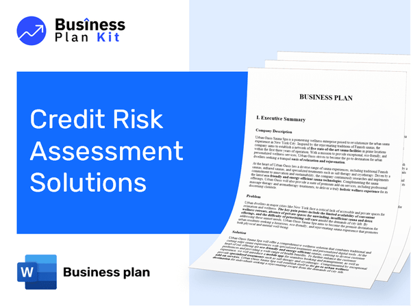 Credit Risk Assessment Solutions Business Plan Example