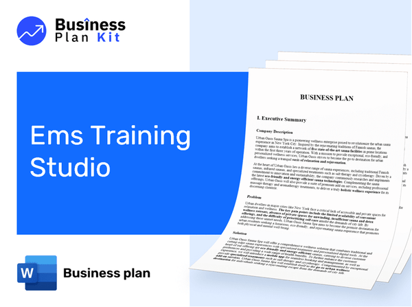 Ems Training Studio Business Plan Example