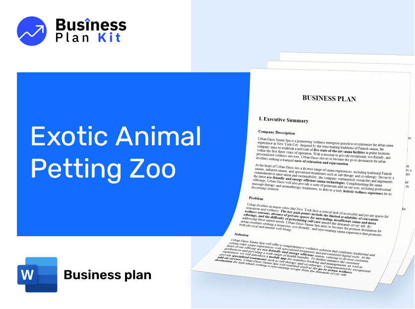 Exotic Animal Petting Zoo Business Plan Example