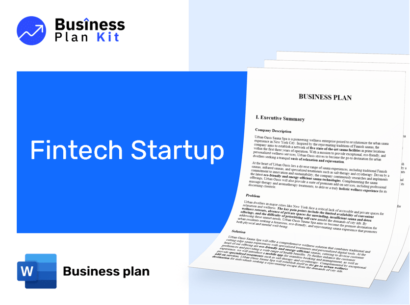 Fintech Startup Business Plan Example