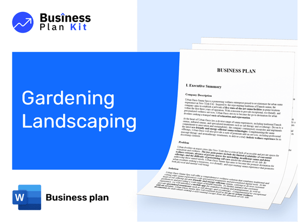 Gardening Landscaping Business Plan Example