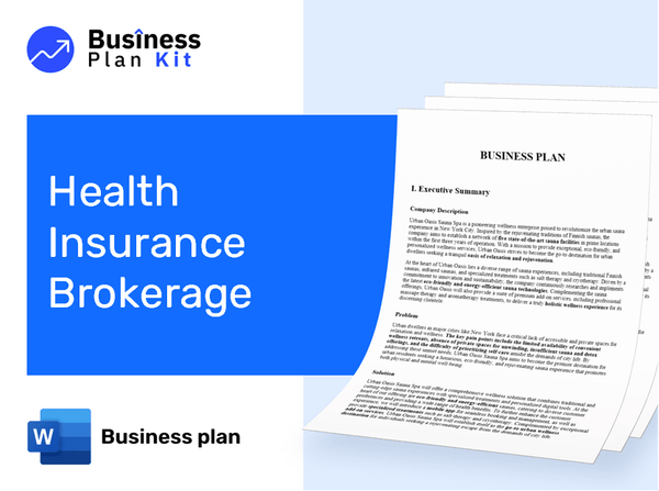 Health Insurance Brokerage Business Plan Example