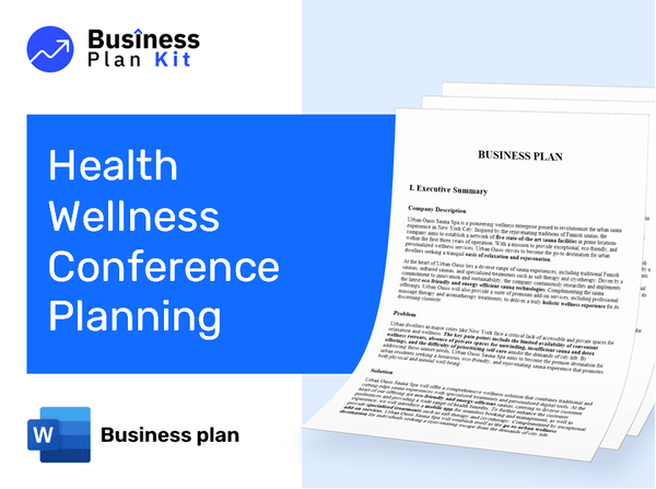 Health Wellness Conference Planning Business Plan Example