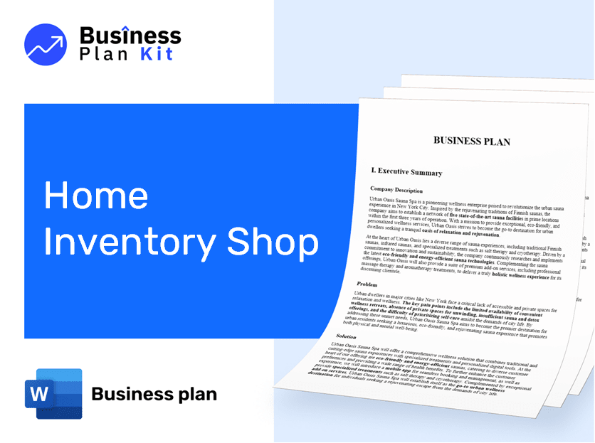 Home Inventory Shop Business Plan Example