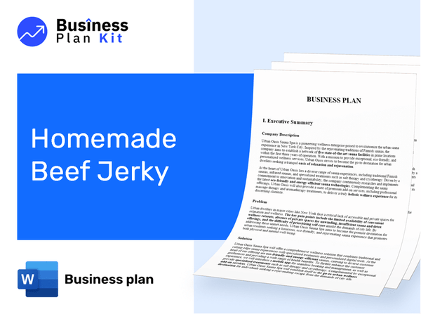 Homemade Beef Jerky Business Plan Example