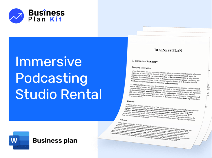 Immersive Podcasting Studio Rental Business Plan Example