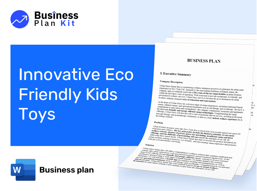Innovative Eco Friendly Kids Toys Business Plan Example