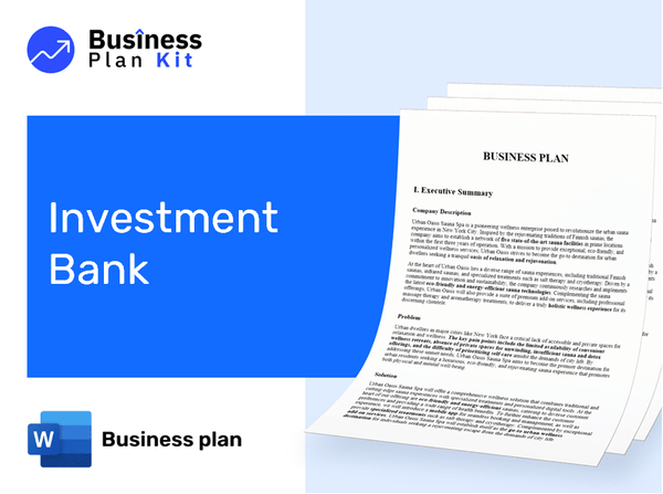 Investment Bank Business Plan Example