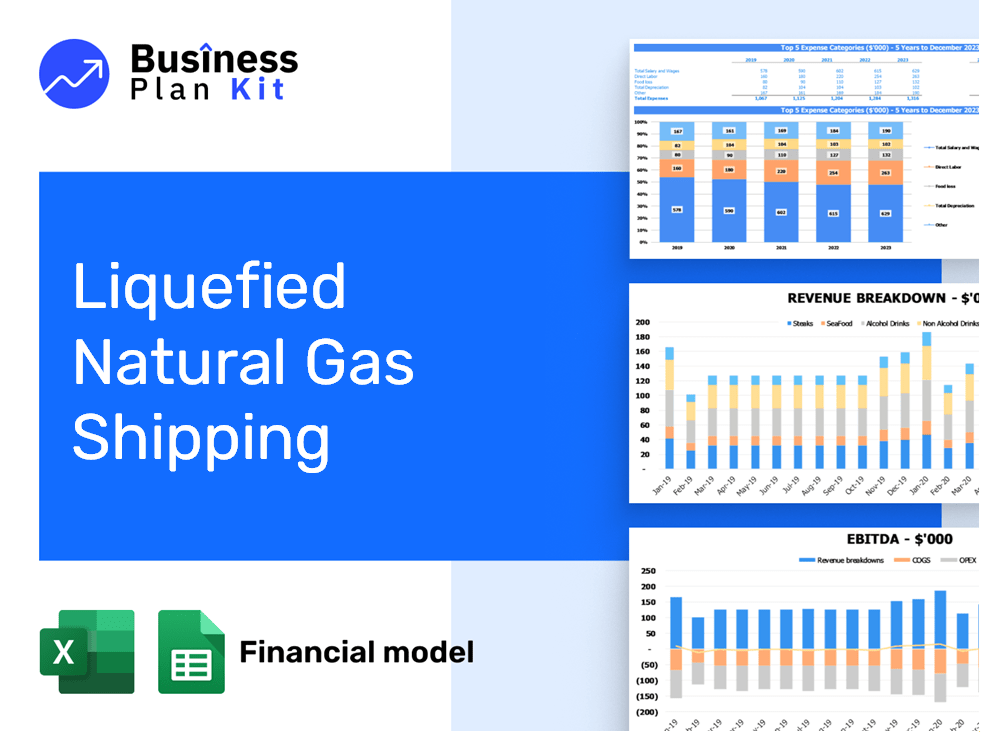 Liquefied Natural Gas Shipping Financial Model Example