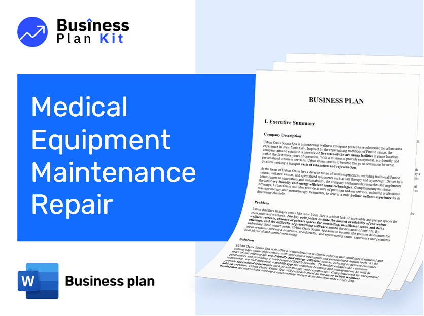 Medical Equipment Maintenance Repair Business Plan Example