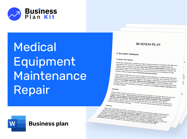 Medical Equipment Maintenance Repair Business Plan Example