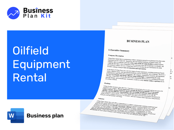 Oilfield Equipment Rental Business Plan Example