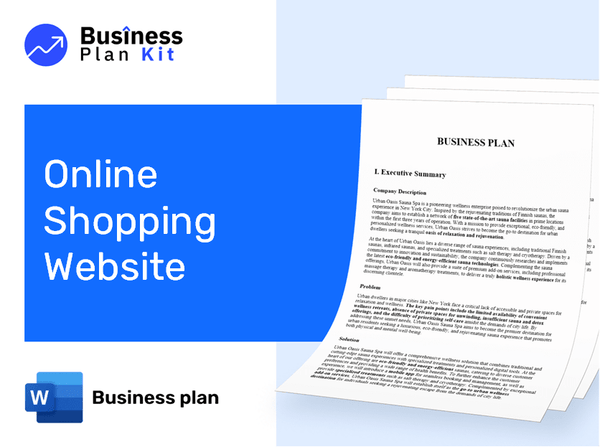 Online Shopping Website Business Plan Example