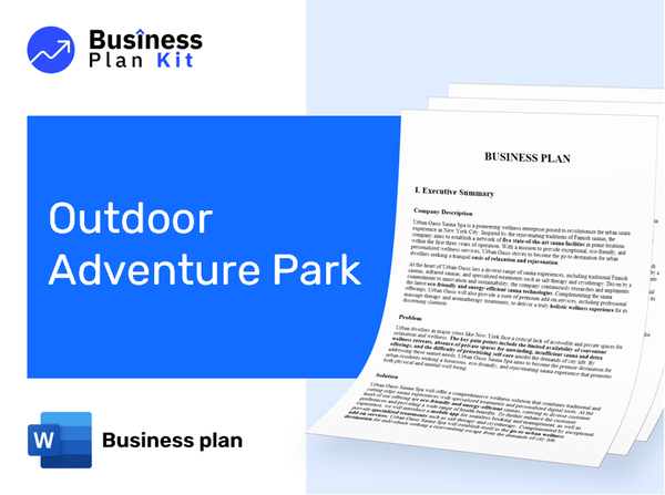 Outdoor Adventure Park Business Plan Example
