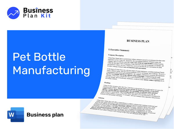 Pet Bottle Manufacturing Business Plan Example