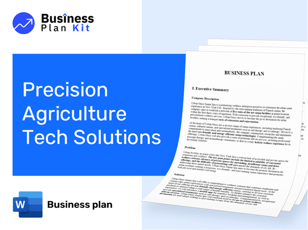 Precision Agriculture Tech Solutions Business Plan Example