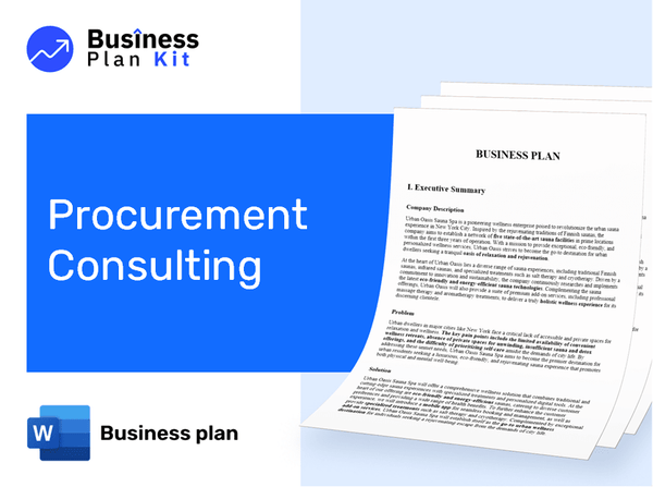 Procurement Consulting Business Plan Example