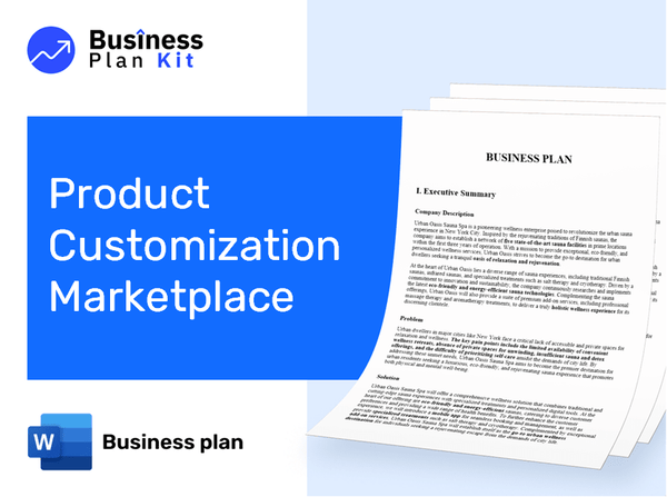 Product Customization Marketplace Business Plan Example