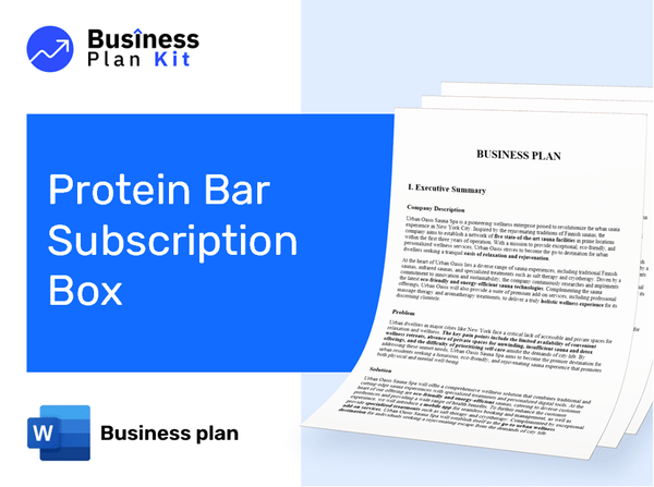 Protein Bar Subscription Box Business Plan Example