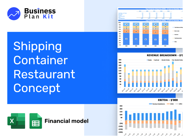 Shipping Container Restaurant Concept Financial Model Example