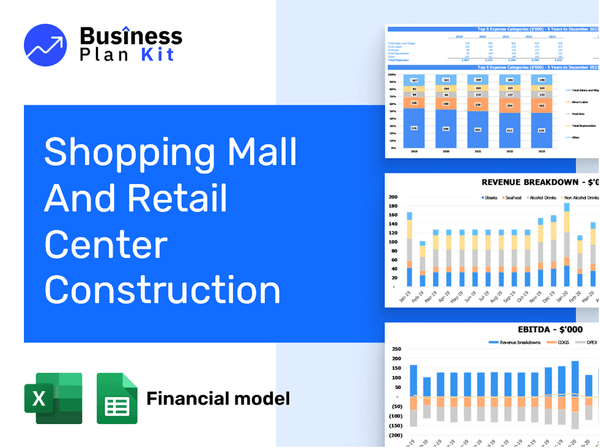 Shopping Mall And Retail Center Construction Financial Model Example