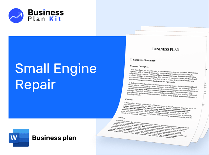 Small Engine Repair Business Plan Example