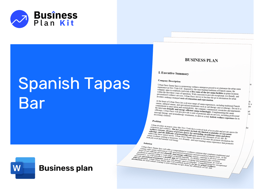 Spanish Tapas Bar Business Plan Example