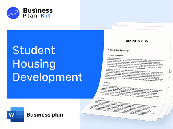 Student Housing Development Business Plan Example