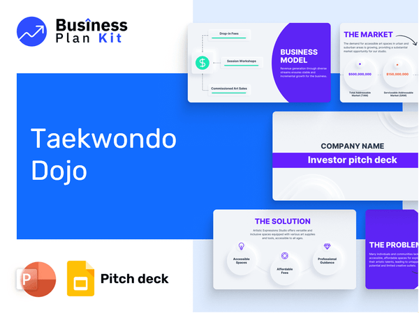 Taekwondo Dojo Pitch Deck Example
