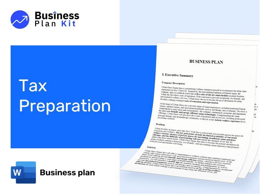 Tax Preparation Business Plan Example
