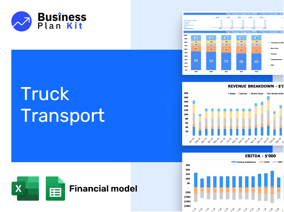 Truck Transport Financial Model Example