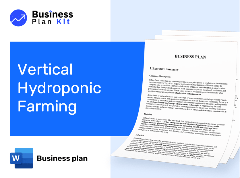 Vertical Hydroponic Farming Business Plan Example