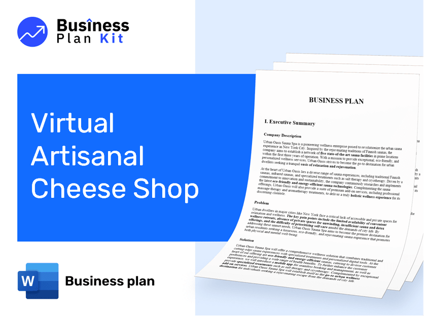 Virtual Artisanal Cheese Shop Business Plan Example