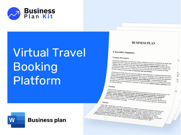 Virtual Travel Booking Platform Business Plan Example