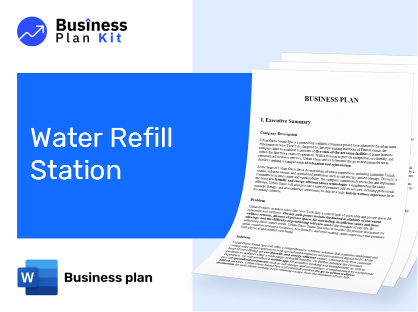 Water Refill Station Business Plan – Businessplankit.com