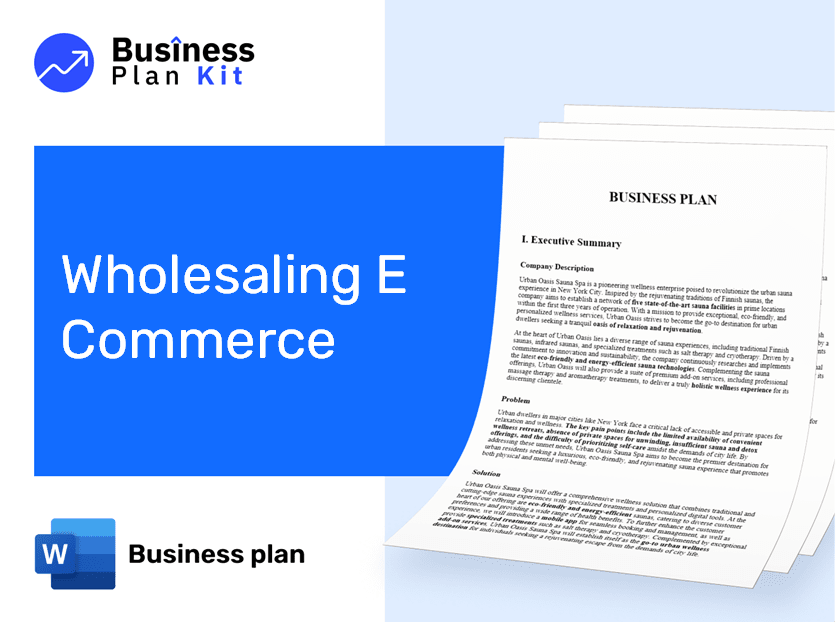 Wholesaling E Commerce Business Plan Example