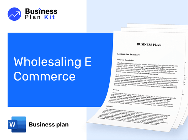 Wholesaling E Commerce Business Plan Example